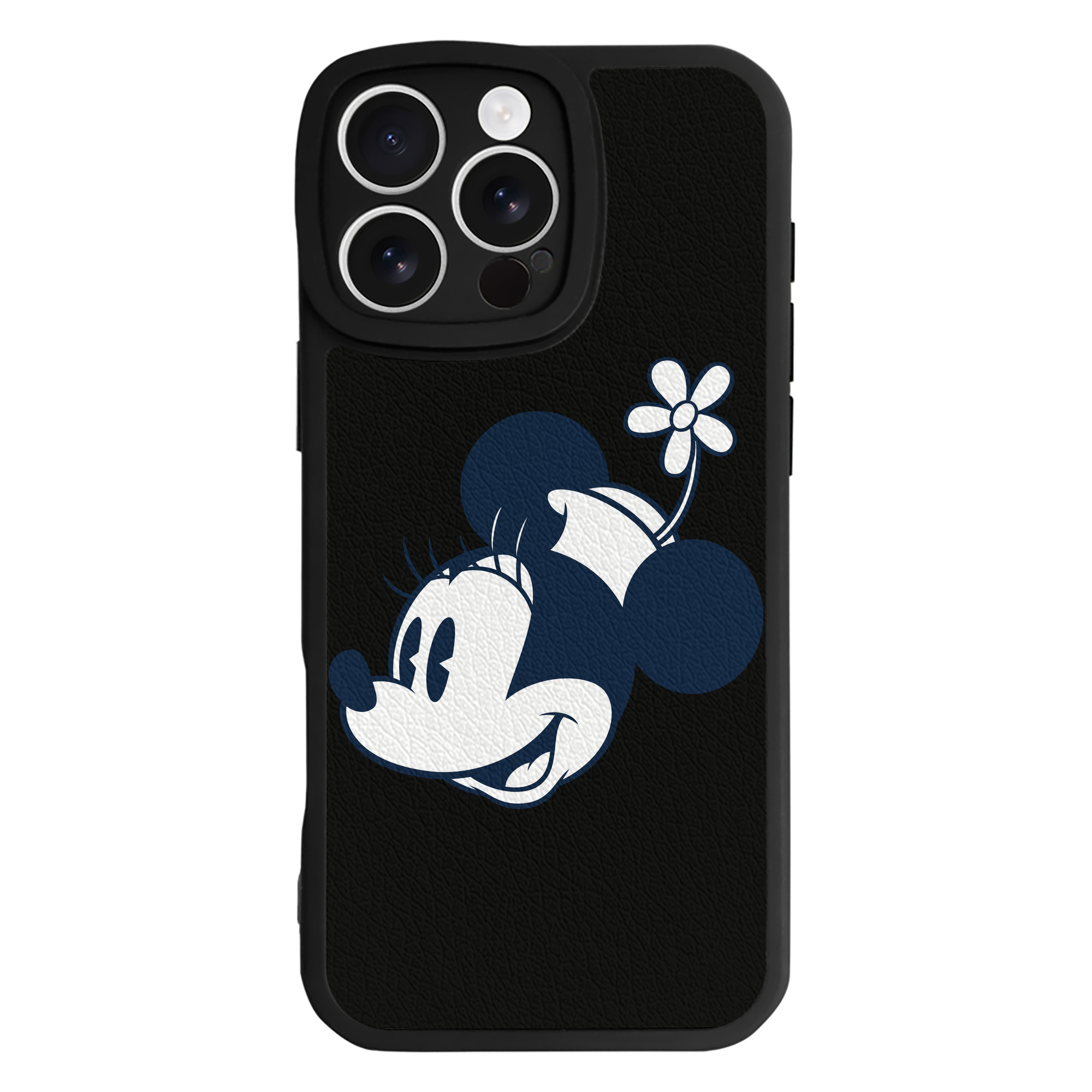 （画像用） ミッキーマウス Mickey Mouse 【iPhone 16シリーズ対応】シリコンスマホケース（レザー調） 材質：シリコン